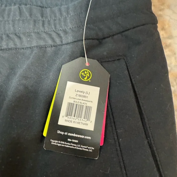 Zumba Fitness Black Sweatpants with Gold Accents - Picture 2 of 8